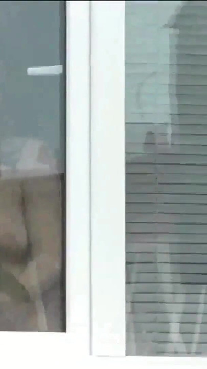 Herkesin içinde çıplak. Arabalı rastgele adam taksi şoförü çıplak bir kadının apartman pencerelerini yıkarken izliyor. Halka açık çıplaklık çıplak kadın bakış açısı | Klip 2