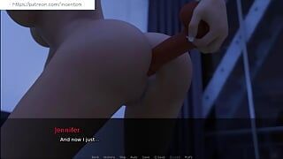 Inside Jennifer - Using the dildo on her tight ass
