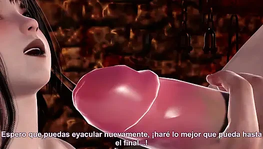 3D ANIMATION - girl with huge penis being shoaled by her two mistresses BDSM role +18 hentai 3D