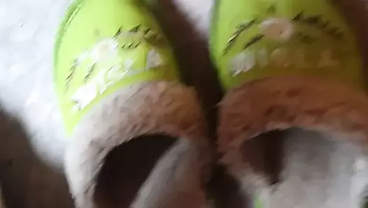 Fucking my girlfriend's slippers