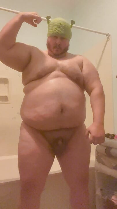 Humongous Chub Ogre Fatty Daddy Burly Chub Flexes His Massive Body In A Skimpy G-String