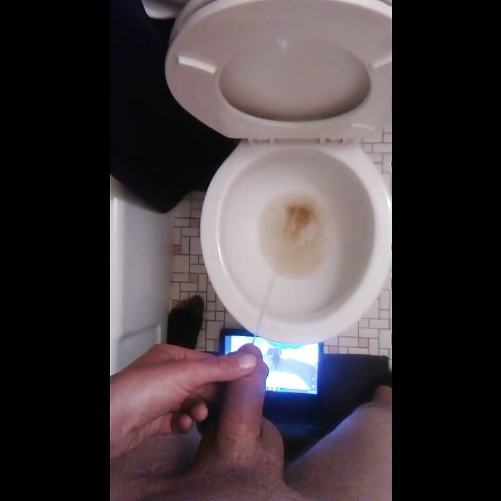 POV Transgirl Pissing on Herself and Camera Double Angles
