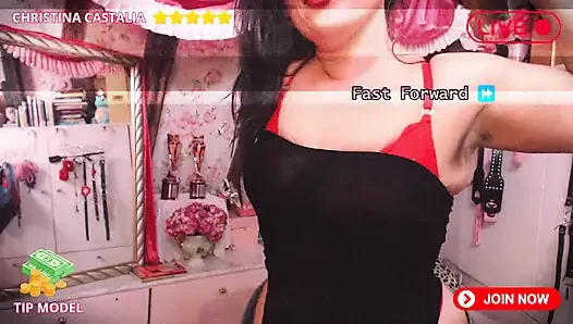 Gadis webcam semok ini lagi asik ngocok kontol pantat bahenolnya di live streaming!!