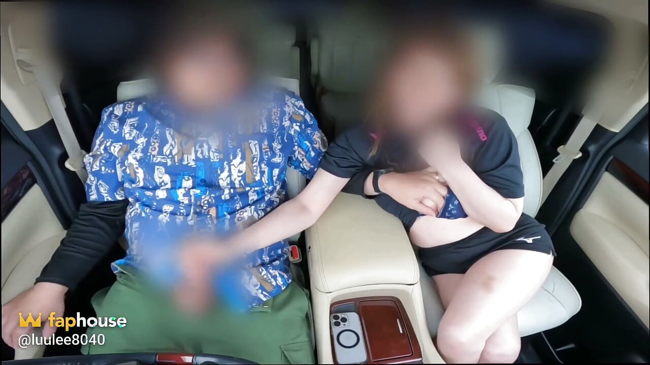 The Husband Is Watching the Game. a Married Woman Hurriedly Gives a in the Car
