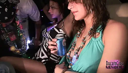 Spring break slut sucks & fucks 2 camera guys