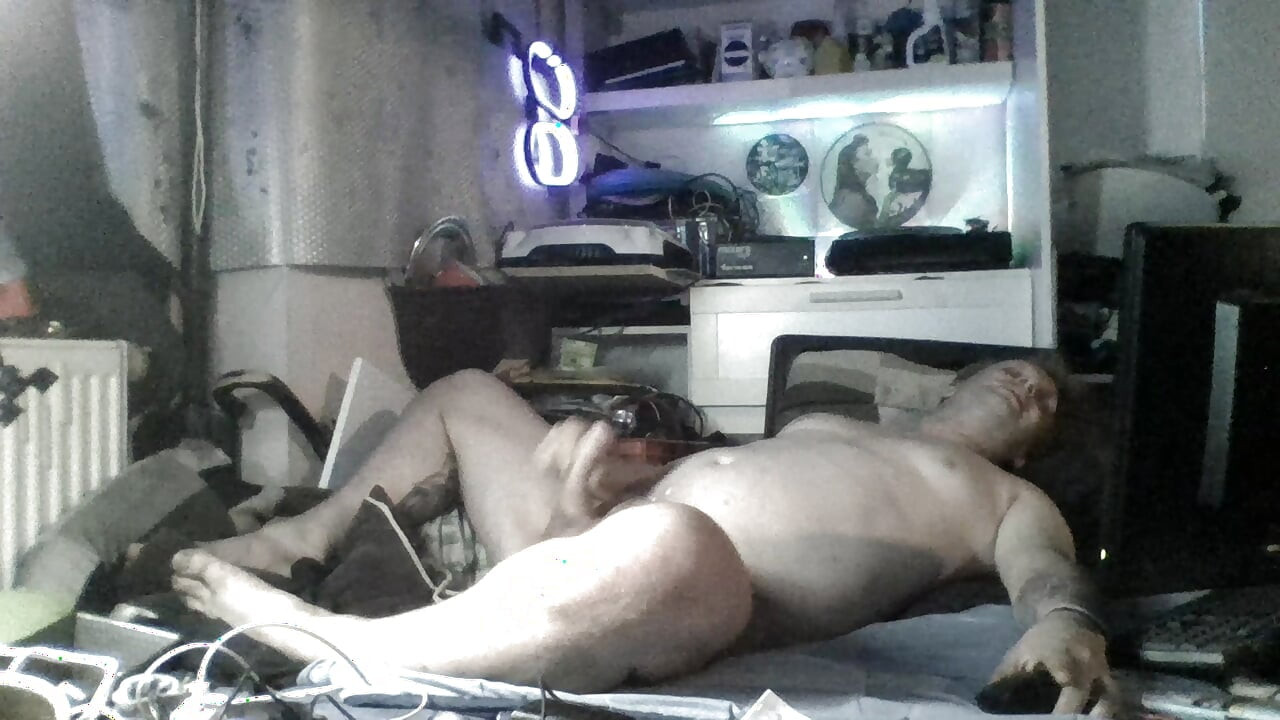 Alone at home.