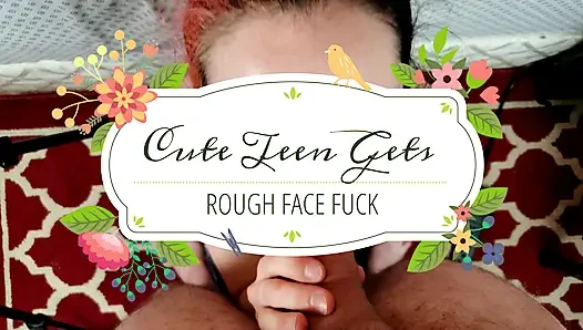 Cumslut gets plastered in cum like the good girl she is