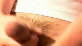 Playing with small cock on cam with cum shot