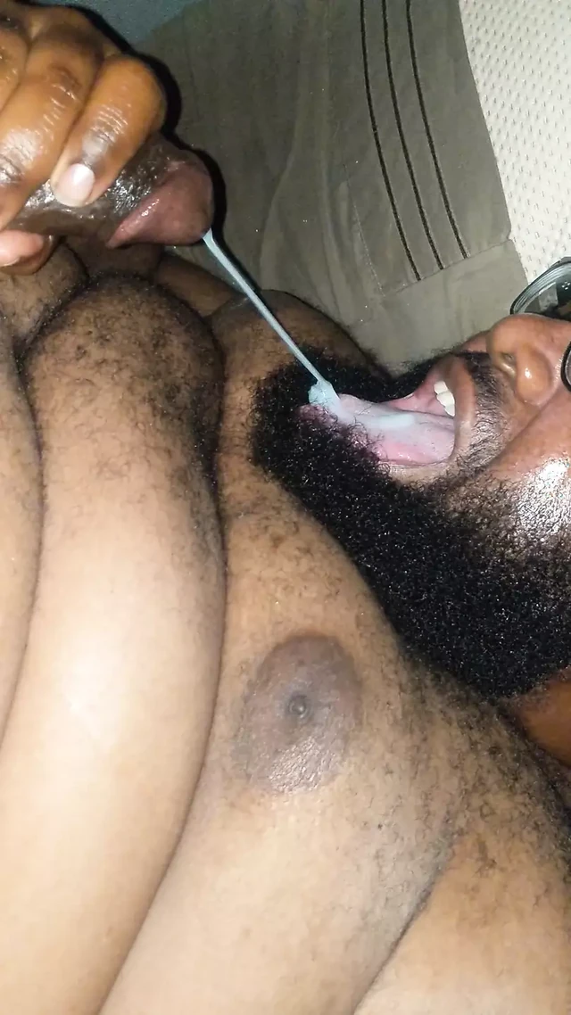 Swallowing my big cum load
