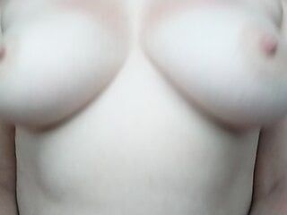 Playing with my boobs ! Big beautiful natural tits