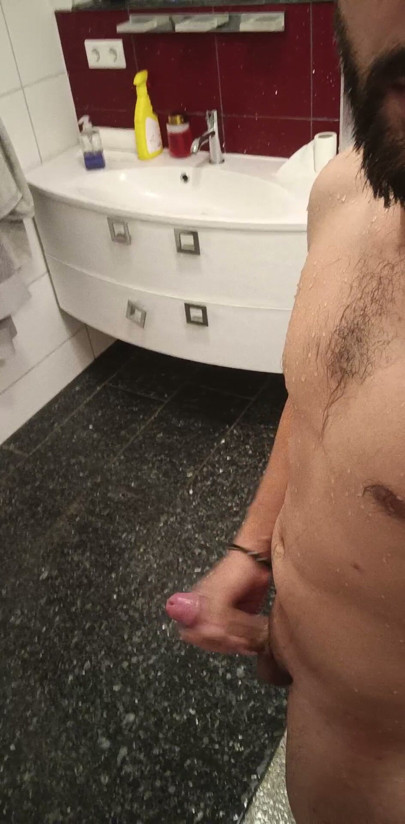 in the bathroom