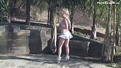 Blond teen gets fucked in her butt by her first date outside! Ass fuck! Pussy, wet pussy, teen 18, 18YO, wet teen