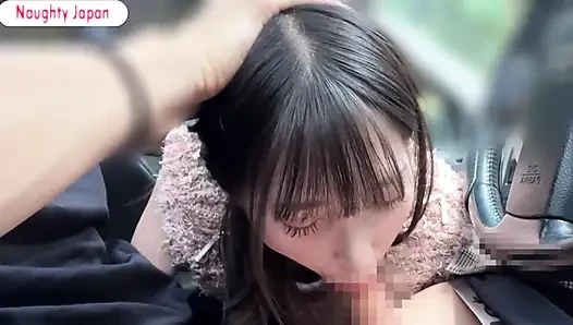 Car Mood Rises, Intimate Drive Leads to Playful Blowjob and Gentle Cum-swallowing Moment