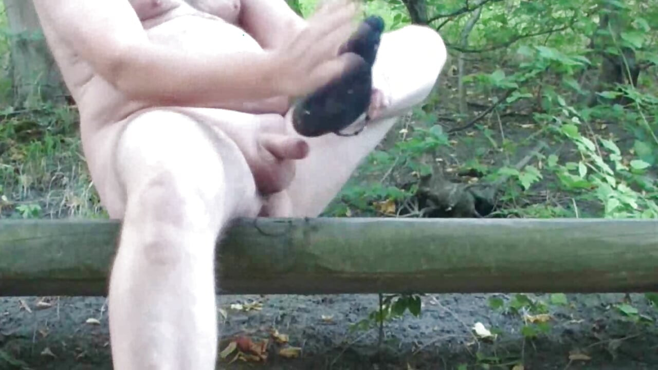 Nudist masturbation on the forest mountain - Close UP -