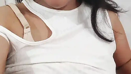 A hot girl masterbating and showing her big boobs and pussy