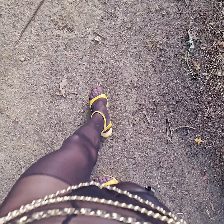 Exhibit P🚗U B L I C en Pute on a Parking Lot in the Forest, at La Faisanderie 91. Fanciful Tights, Thong [4sep25] Meet CoKiiNE! VaneSsaBiTCHx