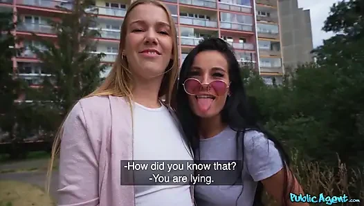 Public Agent - şanslı ajan alexis crystal ve lexi dona ile bodrumda üçlü seks yapıyor