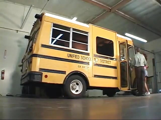 Hot ebony teen fucking a bus driver
