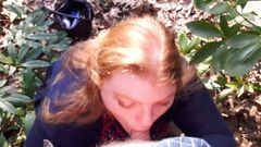 BBW Wife Miss Lizz Outdoor Blowjob, Meeting in the Park