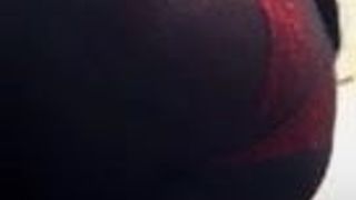 Amber Noire засвет задницы сисси в колготках