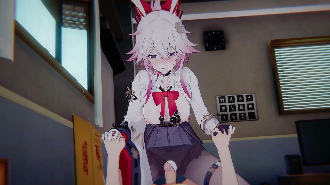 Honaki Star Rail - Evanescia, blague cruelle, POV cassée, double pénétration ligotée, 4k60fps