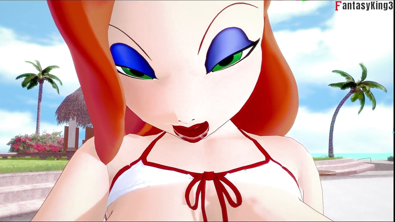 Jessica Rabbit bikinili bakış açısıyla seks yapıyor