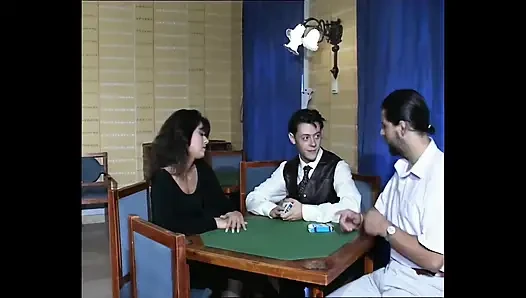 Threesome - Stunning Young Italian Brunette Enjoys 2 Big Italian Cocks a...