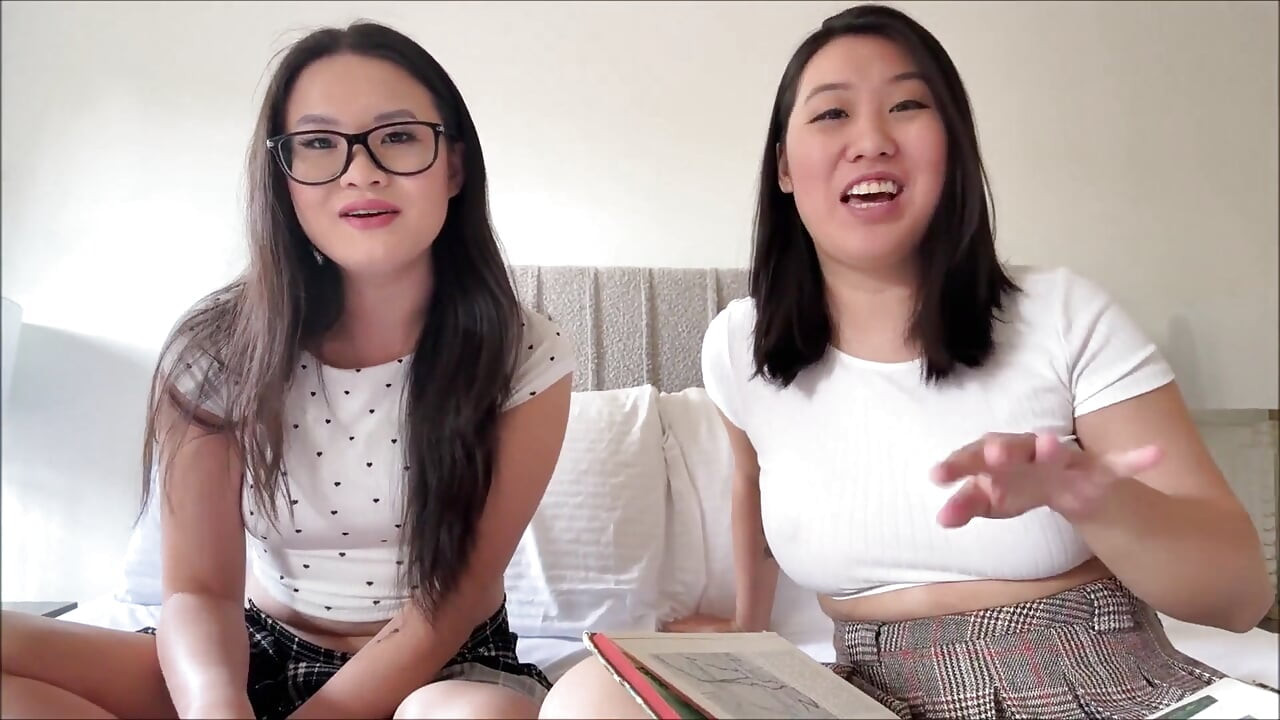 Asiática estudante meia-irmã faz pausa para estudo - Uwu Tofu x Sakura - terapia familiar