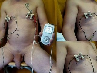 E-Stim clamps nipples homemade for cum