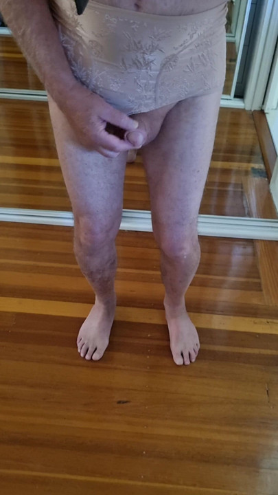 Big panties for the little cock