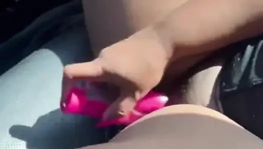 Pound My Pussy with Big Dildo in a Private Taxis