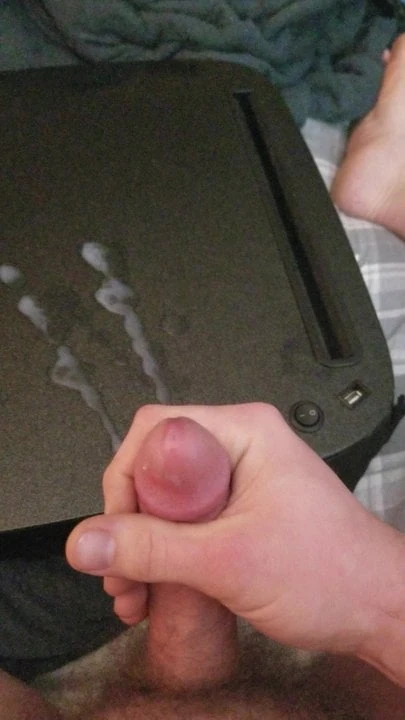 Cumming at end edging session large load