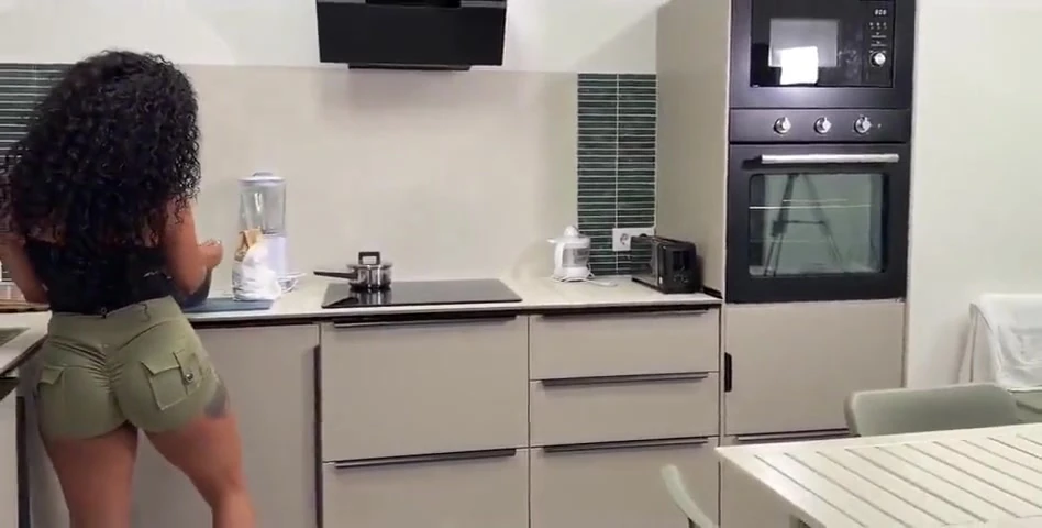 I Get Home From Work and Bang My Girlfriend Against the Kitchen Counter Before She Finishes Making Dinner - Milla Ferrazo