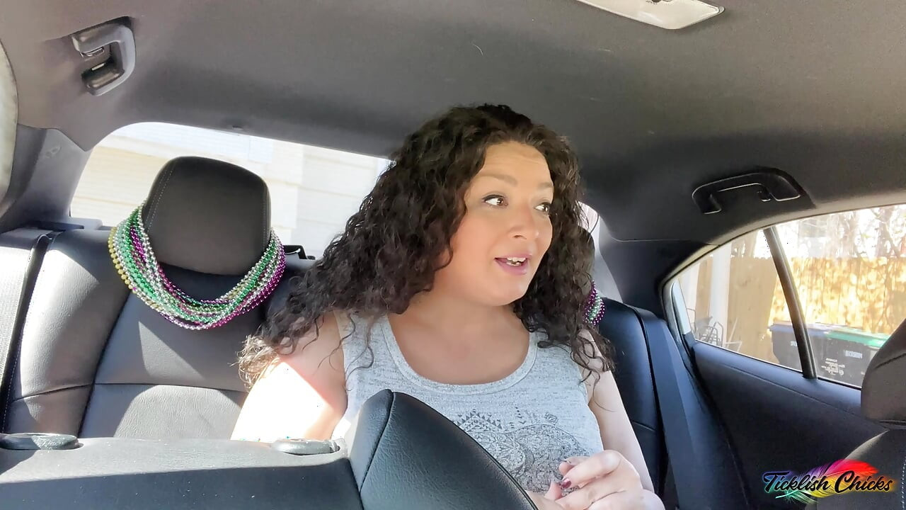 TICKLISH CHICKS - Heavenly's Ticklish Feet Get Worked Over in the Car
