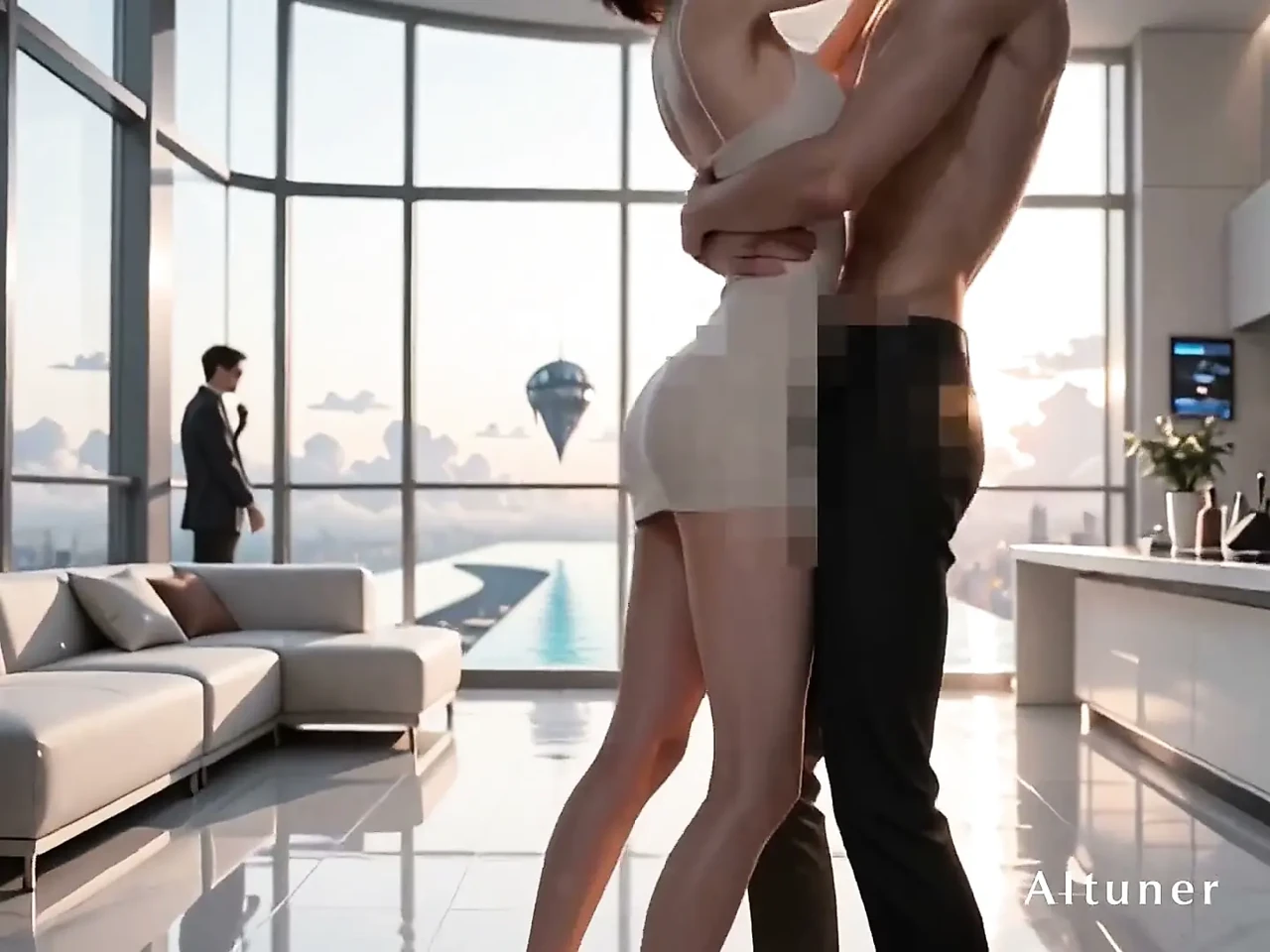 Tokyo Luxury Party Girl Dances to Bass Edm, Strips Naked, Then Gets Fucked - Anime HD (ai)