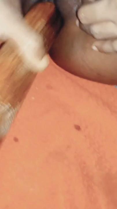 Desi Bhabhi fucked by inserting a roti balloon inside her pussy | Clip 1