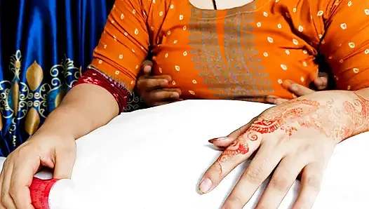 Step-mom Nusrat satisfy herself and call step-son for a sweet fuck desi xxx