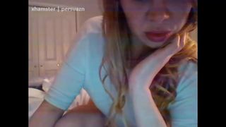 Sexy redhead cam slut streaming herself to multiple people