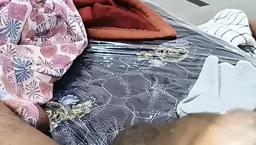 Indian newly married wife clean husband uhair