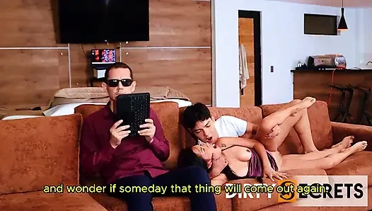 MY BLIND STEPFATHER BRINGS HOME A SEXY MAID AND I FUCK HER BEHIND HIS BACK