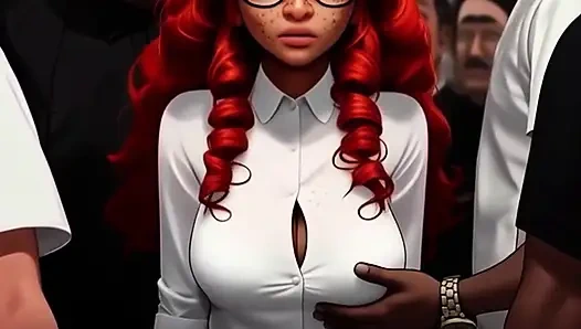 Wanita kartun eksotis ini dipake gratis di kereta umum