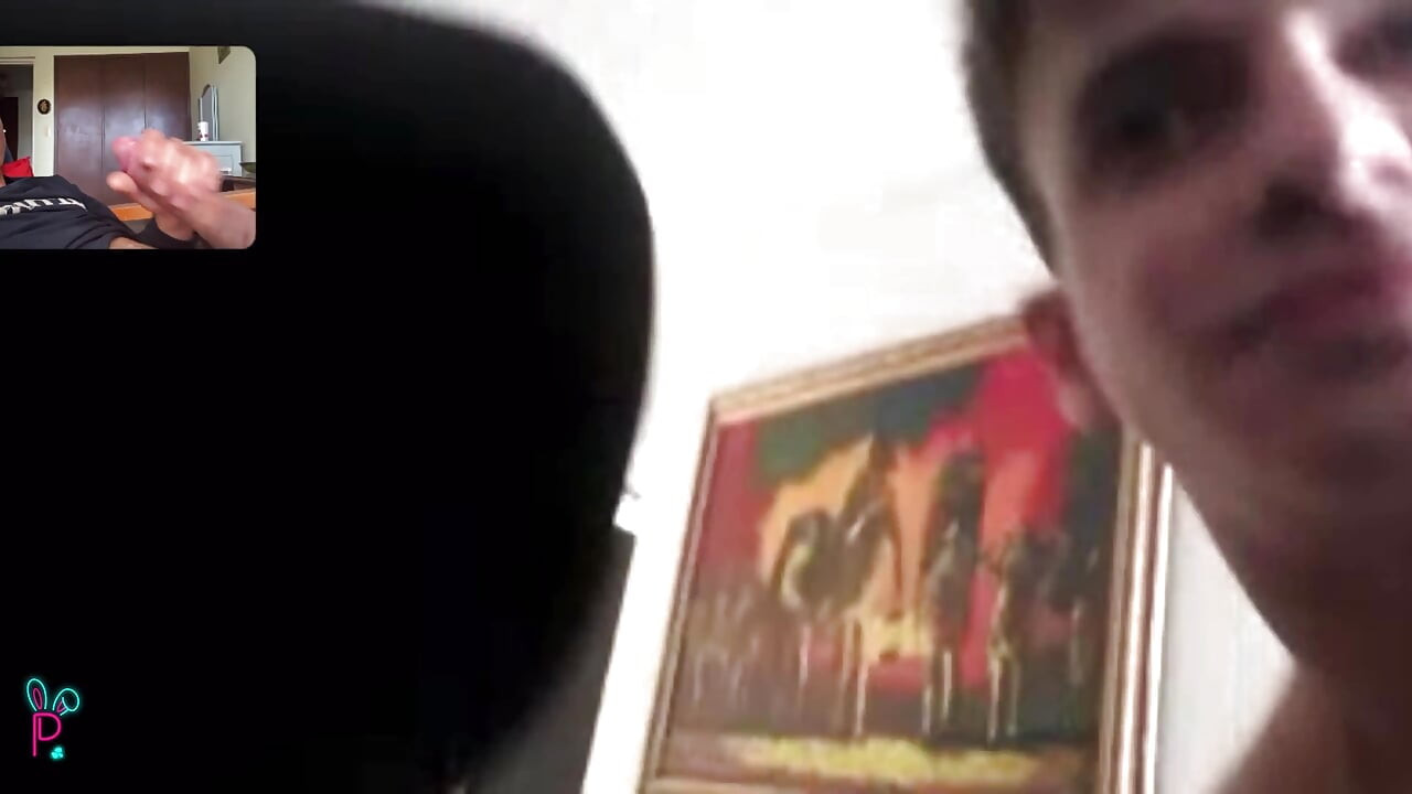 Expelling Milk with My Straight Friend by Video Call