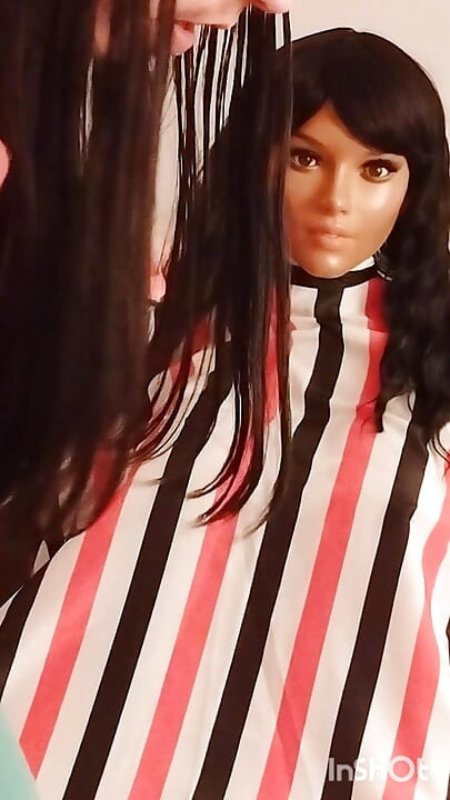 Nikki the ebony sex doll Loves vinyl BBC