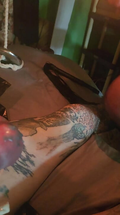Goode Girl Flogging Balls by Candle Light POV