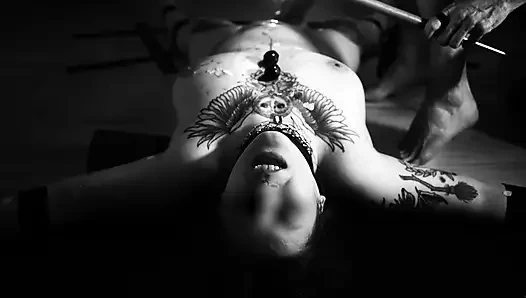 Sin trusted me with fire for her BDSM session - Wax play