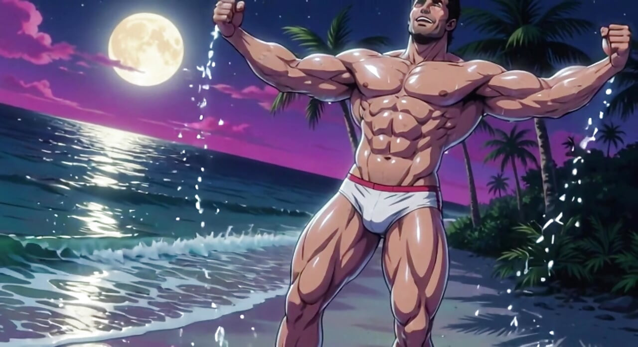 Ai Muscle Hunks on Beach