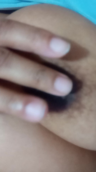 Playing with my and very hard nipples