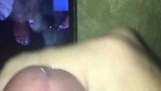 Сперма на сексуальні білі нігті нігтів Олівії Кулпо