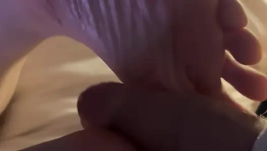 Oiled slutty wife enjoying a massage