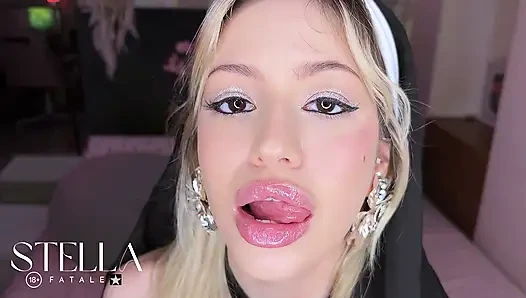 Glossy Lips Tease  drool Over My Shiny Wet Lips